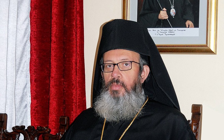 Ο Ηγούμενος της Ιεράς Μονής Ταξιάρχη Μιχαήλ  Πανορμίτη Σύμης Αρχιμανδρίτης Αντώνιος Πατρός.  Φωτογραφία-παραχώρηση Μονής Πανορμίτη