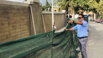 Ολοκληρώνεται το τοιχίο στο Δημοτικό Στάδιο της Ρόδου