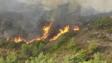 Σήμα κινδύνου για πολύ υψηλό κίνδυνο πυρκαγιάς σήμερα σε Κάλυμνο, Κω και Ρόδο