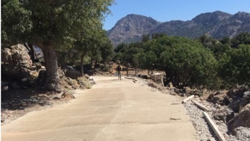 Άρχισαν οι εργασίες τσιμεντόστρωσης του δρόμου προς τον Σταυρό στη Νίσυρο