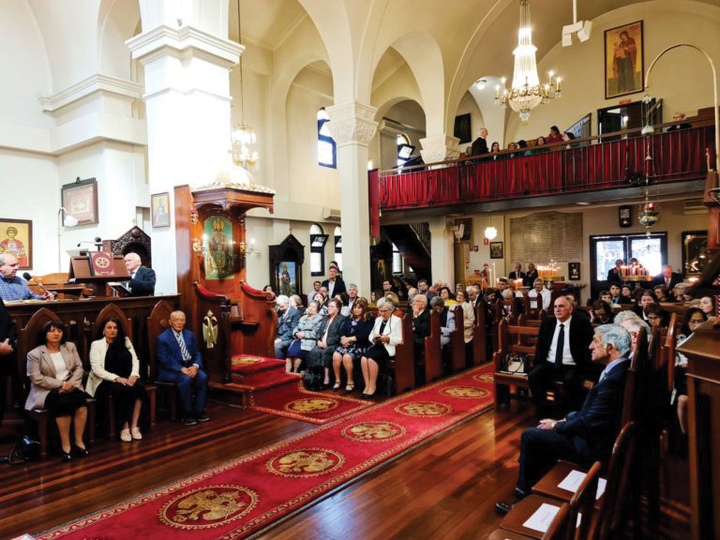 Από την επιμνημόσυνη δέηση. Φώτο: Hellenic Community of Western Australia