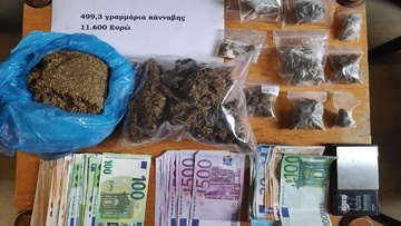 Συνελήφθη στη Ρόδο με μισό κιλό χασίς και 11.600 ευρώ