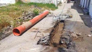 Επέκταση του δικτύου όμβριων υδάτων πραγματοποιήθηκε στο Χαράκι
