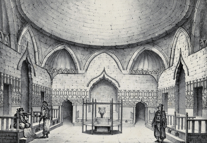 1826: Τα λουτρά του Σουλεϊμάν, όπως τα απαθανάτισε  ο Pierre-Joseph Witdoeck