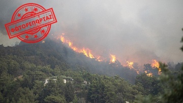 10.000 στρέμματα δάσους έκαψε η πυρκαγιά στη Ρόδο