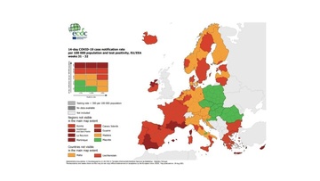 ECDC-Συναγερμός στη Νότια Ευρώπη- Ποιες περιοχές της Ελλάδας είναι στο "βαθύ κόκκινο"
