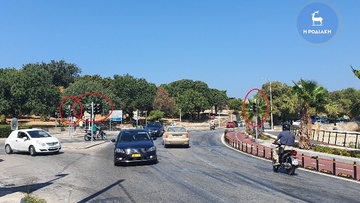 Τρίτη μέρα σβηστά τα φανάρια  σε κεντρικό σημείο της Ρόδου