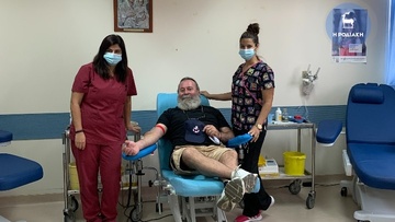 Εθελοντική Αιμοδοσία σήμερα του Συλλόγου Καρκινοπαθών με αφορμή τη Παγκόσμια ημέρα κατά του Καρκίνου του Μαστού