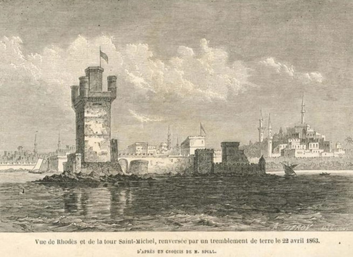Άποψη της πόλεως Ρόδου πριν από το 1860