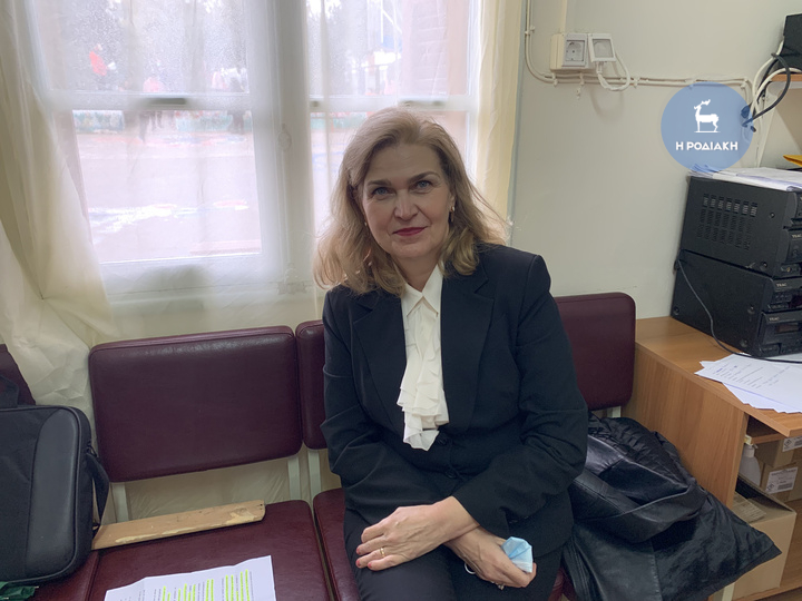 Η διευθύντρια του 11ου Δημοτικού Σχολείου κα Ελένη Μπύρου