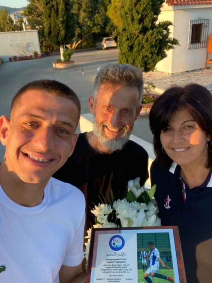 Με τους γονείς του Παναγιώτη και Χαρούλα Ρούφα