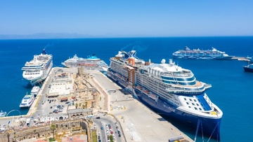 Έξι κρουαζιερόπλοια σήμερα στο λιμάνι της Ρόδου