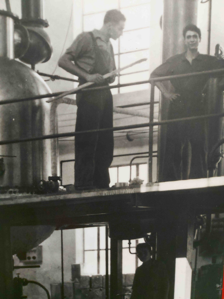 Μέρος του μηχανολογικού εξοπλισμού του Εργοστασίου Κονσερβοποιίας Παραδεισίου, 1950