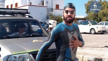 Θα επιχειρήσει ξανά να κολυμπήσει από τη Ρόδο προς το Καστελλόριζο ο αθλητής Σπύρος Χρυσικόπουλος