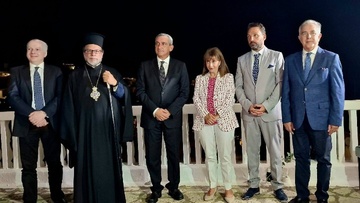 Ο Περιφερειάρχης στη Χάλκη για την ανακήρυξη της Προέδρου της Δημοκρατίας, Κατερίνας Σακελλαροπούλου, σε Επίτιμη Δημότη του νησιού