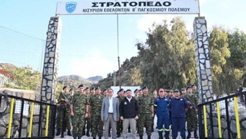 Επίσκεψη του υφυπουργού Εθνικής Άμυνας, Νίκου Χαρδαλιά, στη Νίσυρο