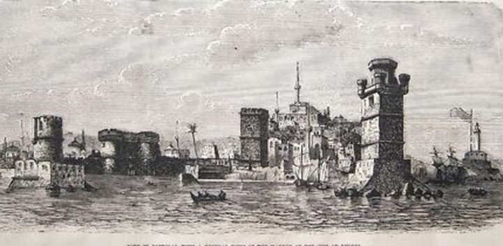 Τα λιμάνια της Ρόδου-1850 
