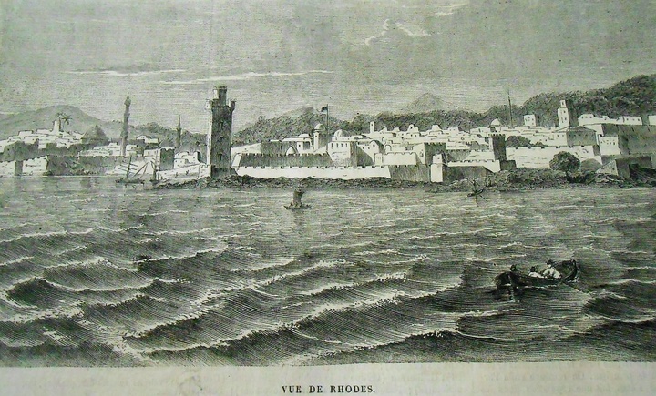 Ξυλόγλυπτη γκραβούρα της Ρόδου, το 1864 