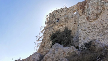 Εργασίες αναστήλωσης του κάστρου Αστυπάλαιας