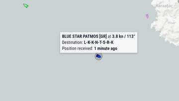 Τεχνικό πρόβλημα μεσοπέλαγα υπέστη το BLUE STAR PATMOS 