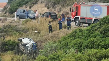 Ρόδος: Νέο σοβαρό τροχαίο ατύχημα- Βουτιά σε ρεματιά ΙΧ αυτοκινήτου