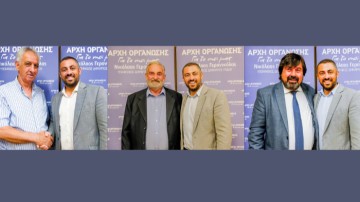 Αγαπητός Πάλλας, Δημήτρης Ζαννετούλης  και Γιάννης Αφεντούλης στην παράταξη του Νίκου Γερονικόλα