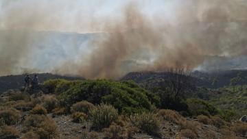 Ρόδος: Ξεφεύγει η φωτιά στα Λάερμα με κατεύθυνση την περιοχή στο Θάρρι