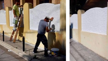 Με αντιγκράφιτι μνημείων "ντύθηκε" και το 6ο Γυμνάσιο Ρόδου με πρωτοβουλία του αντιδημάρχου Στ. Δράκου