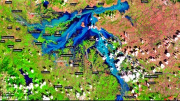 Δορυφόρος απεικονίζει τις πρωτοφανείς πλημμύρες στη Θεσσαλία