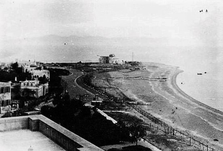 Γερμανική φωτογραφία από το ξενοδοχείο των Ρόδων  προς το Ενυδρείο του 1943