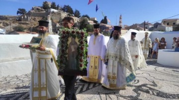 Η μετακομιδή Ιερού Λειψάνου του Οσίου Ιωσήφ Γεροντογιάννη στη Σύμη