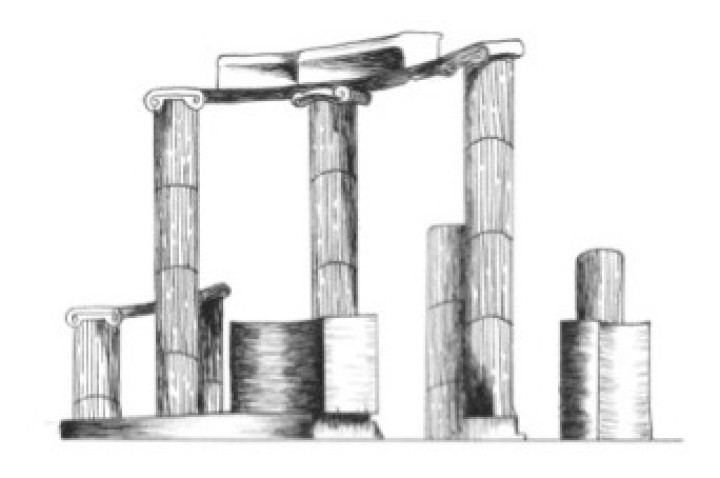Σχέδιο αρχαίου ναού