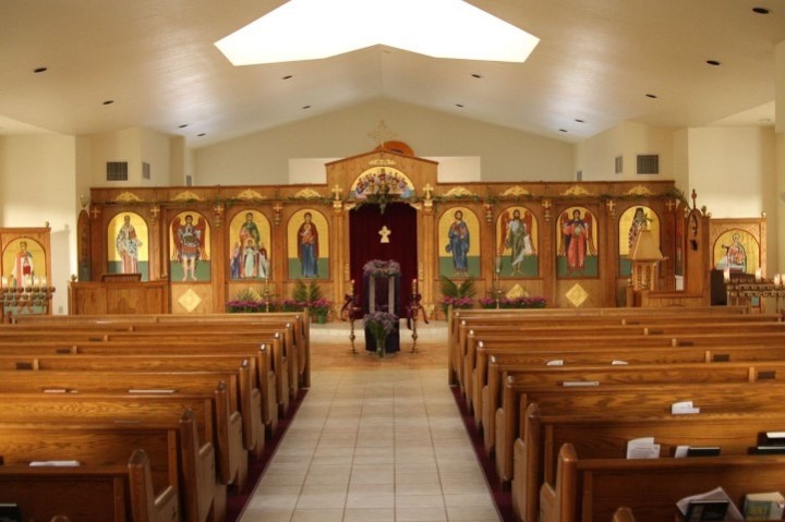 Το εσωτερικό της εκκλησίας της Αγίας Σοφίας στο Winter Haven FL