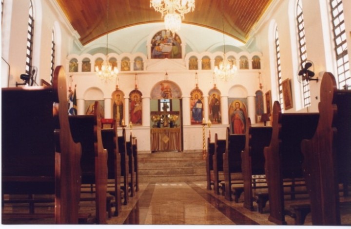 Το εσωτερικό της εκκλησίας του Αγίου Νικολάου στην Florianopolis της Βραζιλίας