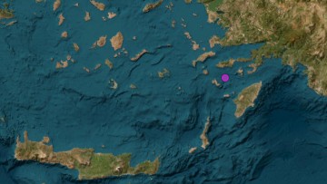 Σεισμική δόνηση δυτικά της Ρόδου