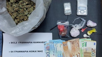 Δίωξη σε βαθμό κακουργήματος  στον 21χρονο που είχε χασίς και κοκαΐνη