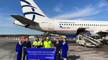 Η AEGEAN επεκτείνει το πρόγραμμα χρήσης Βιώσιμων Αεροπορικών Καυσίμων (SAF) στις πτήσεις της και στα αεροδρόμια της Ευρώπης