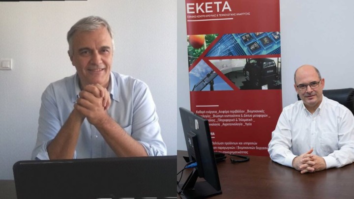 (Δεξιά) Δρ. Αδαμάντιος Μητσοτάκης,  (Αριστερά) Δρ. Παναγιώτης Γραμμέλης