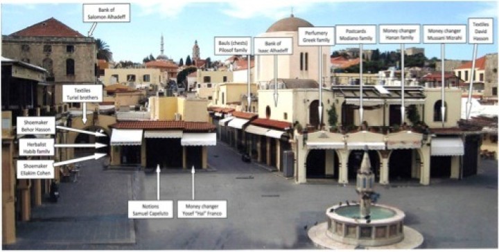 Η Πλατεία Ιπποκράτους. Αναγράφονται οι ιδιοκτήτες των καταστημάτων