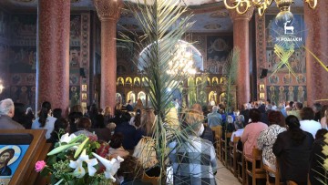 Εκατοντάδες πιστοί κατέκλυσαν τις εκκλησίες μας σήμερα το πρωί για τη λειτουργία της Κυριακής των Βαΐων