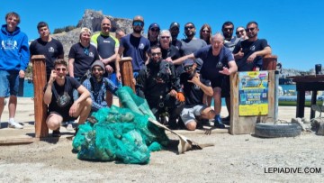 Υποθαλάσσιος καθαρισμός  του κόλπου του Αγίου Παύλου Λίνδου