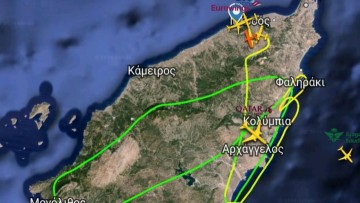 Συνεχίζονται οι καθημερινές περιπολίες πυροσβεστικών αεροσκαφών πάνω από το νησί μας
