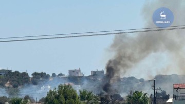 Νέα φωτιά σε περιοχή με καλαμιές στα Κολύμπια