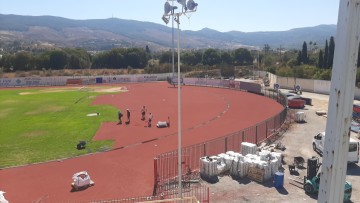 Ολοκληρώθηκε η πρώτη φάση της τοποθέτησης του ελαστικού τάπητα στο Νέο Στάδιο Ανταγόρα