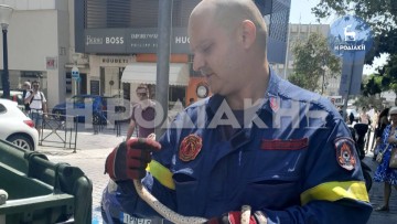 Ένα άκακο φίδι αναστάτωσε χθες το κέντρο της Ρόδου