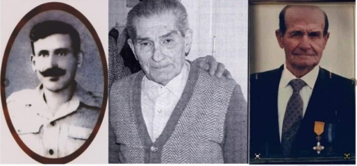 Από αριστερά οι κατάσκοποι Χριστόφορος Λιτός και Γιάννης Κρασσόπουλο με τον Γιάννη Ηλία Λιτό που τους Μετέφερε τις πληροφορίες. From left, the spies Christoforos Litos and John Krassopoulos with John Elias Litos who conveyed the information to them.