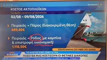 Η… εκτόξευση των ακτοπλοϊκών εισιτηρίων!