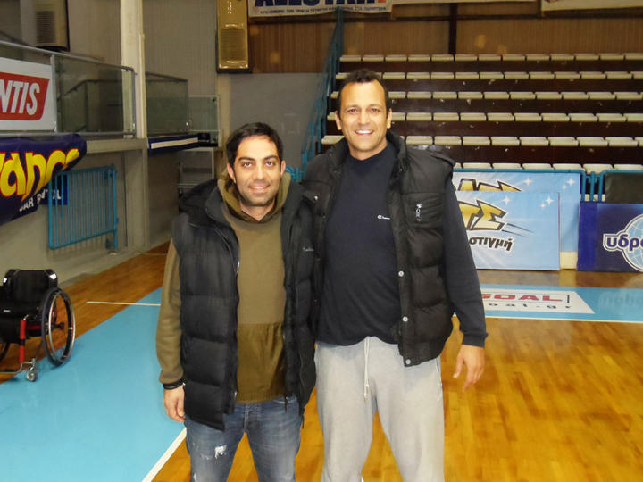 Το τεχνικό δίδυμο των πρωταθλητών Ελλάδας, Βαγγέλης Χατζηαντωνίου και Αντώνης Μαρκάκης 